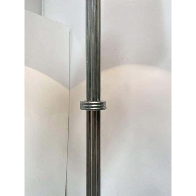1950s Mid-Century Modern Chrome Polish Rod Floor Lamp - 2