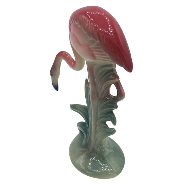 1950s Mid-Century Pink Drinking Flamingo Ceramic Tabletop Sculpture Set by Brad Keeler, 2 Pieces - 11
