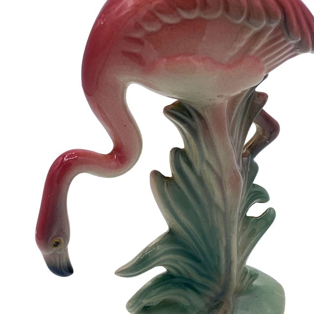 1950s Mid-Century Pink Drinking Flamingo Ceramic Tabletop Sculpture Set by Brad Keeler, 2 Pieces - 14