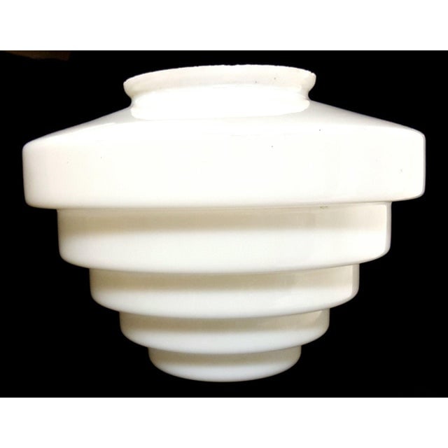 1930s Stepped Art Deco Skyscraper Ceiling Mounted Globe With Fixture 2 Available - 4