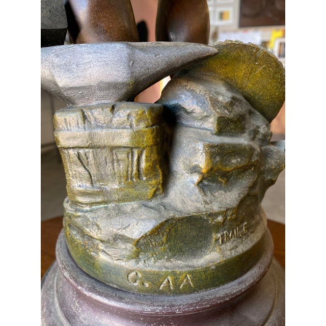 French "Le Travail" Hammership Spelter Sculpture by Francois Moreau, Circa 1900 - 11