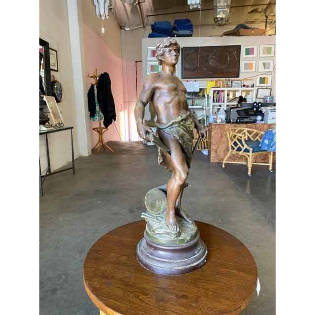 French "Le Travail" Hammership Spelter Sculpture by Francois Moreau, Circa 1900 - 3