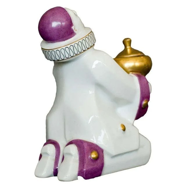 French Harlequin Ceramic Ink and Pen Stand by Aladin - 3