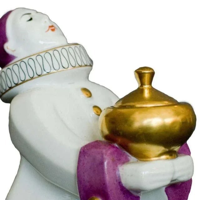 French Harlequin Ceramic Ink and Pen Stand by Aladin - 4