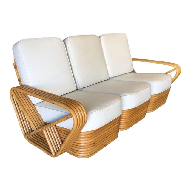 Restored Paul Frankl Style Five-Strand Square Pretzel 3-Seater Sectional Sofa (1 of 7)