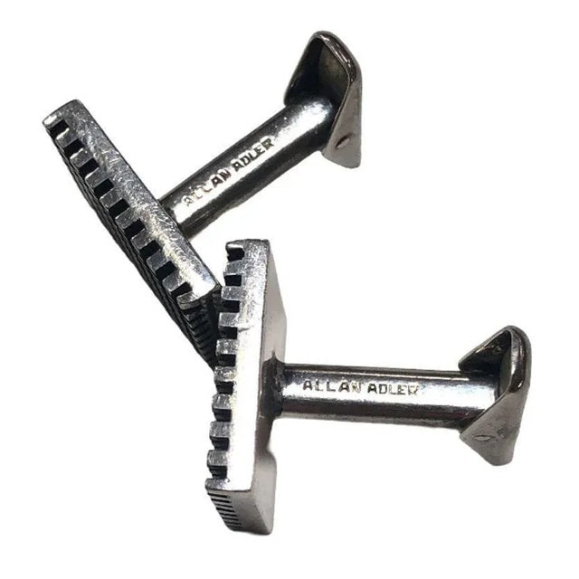 Allan Adler Sterling Silver Modernist Cufflinks, Circa 1963 - 2