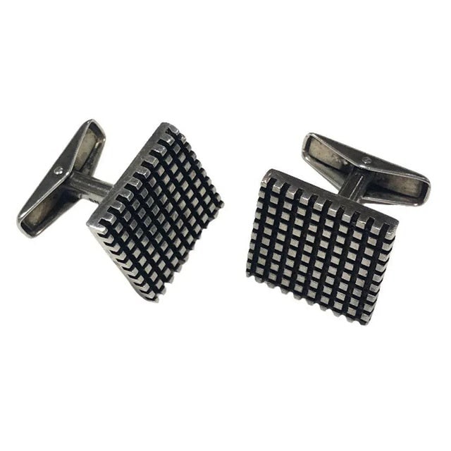 Allan Adler Sterling Silver Modernist Cufflinks, Circa 1963 - 4