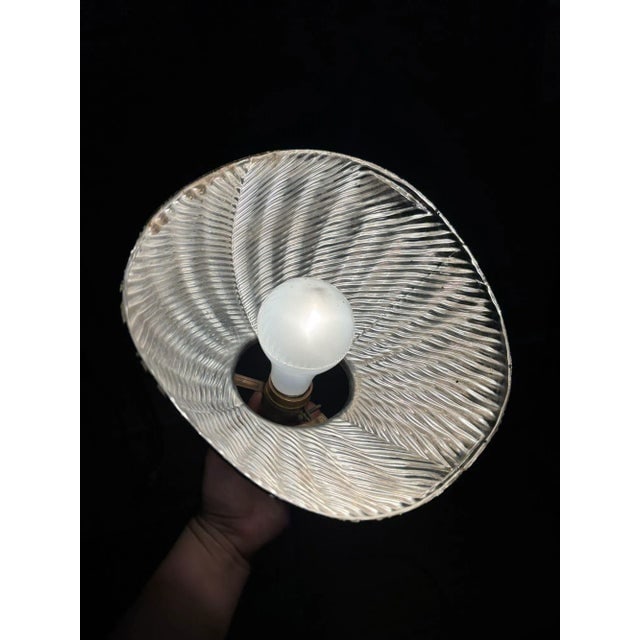 1930's Green Mercury Glass Industrial Pendant Light - 8