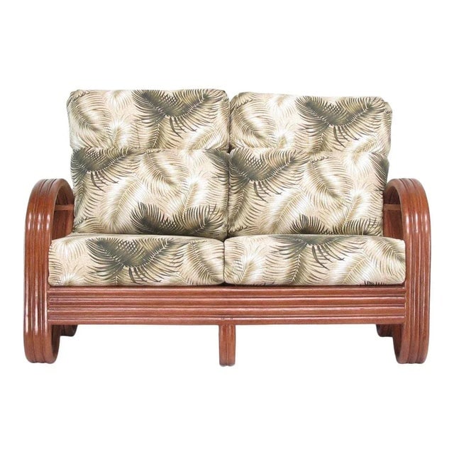 Restored Three-Strand 3/4 Pretzel "Kauai" Rattan Settee Sofa - 2