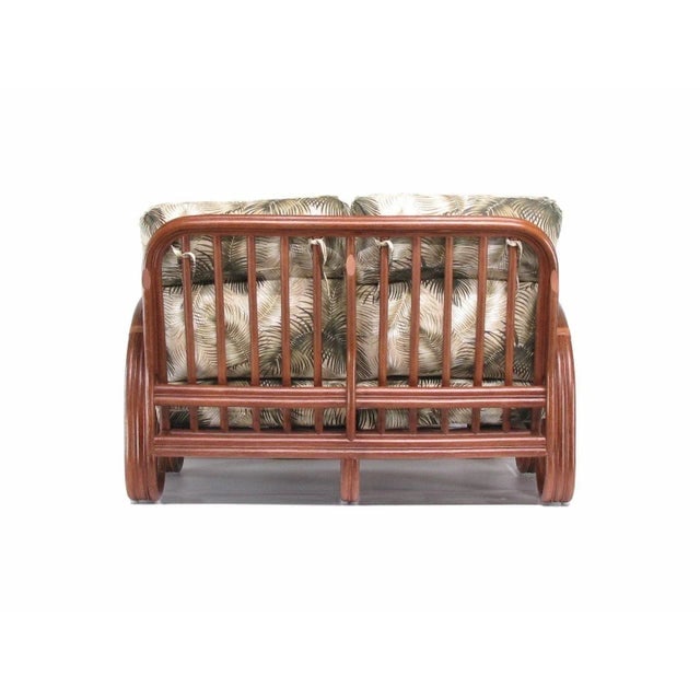Restored Three-Strand 3/4 Pretzel "Kauai" Rattan Settee Sofa - 3