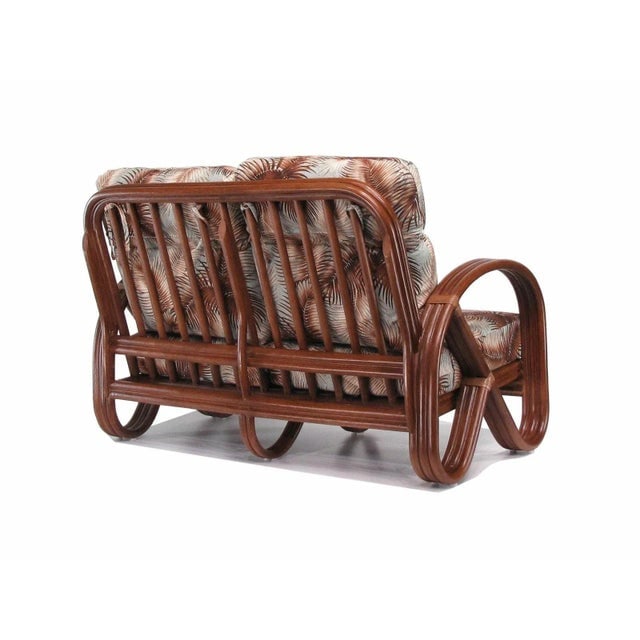 Restored Three-Strand 3/4 Pretzel "Kauai" Rattan Settee Sofa - 5