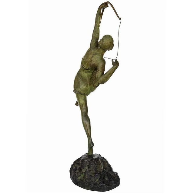 Tireuse a l'Arc Bronze Greek Archer Diana Sculpture by Pierre Le Faguays - 4