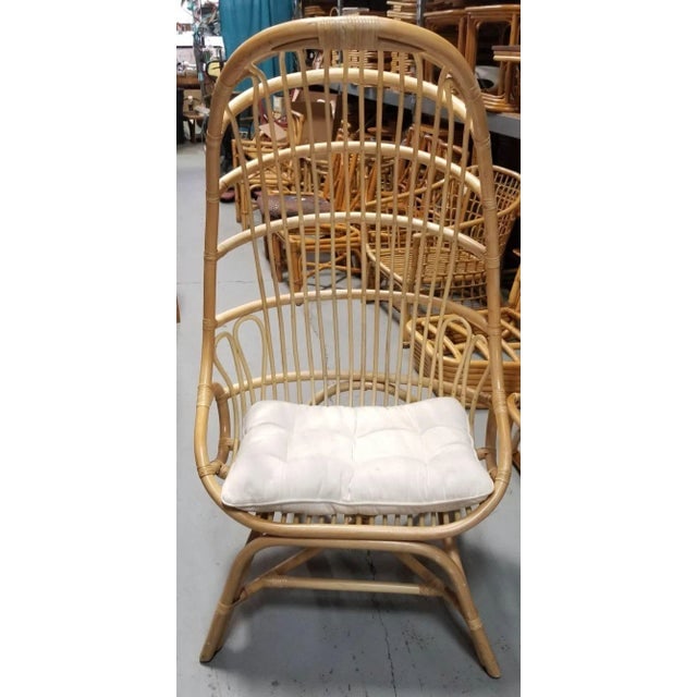 Rattan Cocoon Chair With Cushion - 4