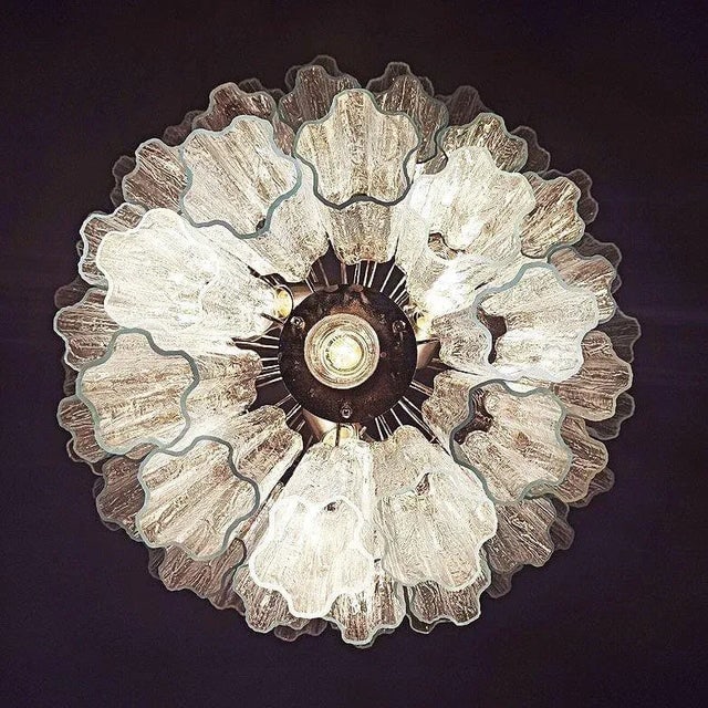 1960s Mid-Century Murano Glass Tronchi Pendant Chandelier by Venini - 9