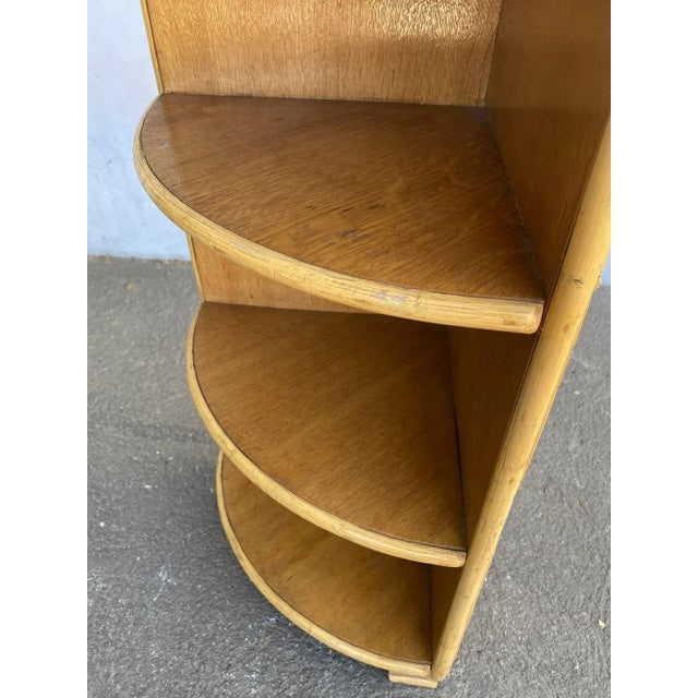 Restored Tropical Koa Wood Corner Shelf With Rattan Border - 8