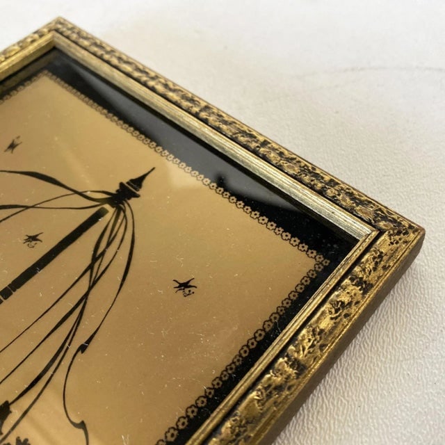 Silhouette "The Four Seasons" Gold Print in Original Frame by Fidus, Circa 1900 - 3