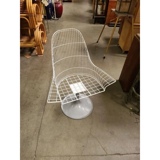 Vintage Mid-Century Bertoia Style Wire Diamond Lounge by Thinline, Set of 4 - 3