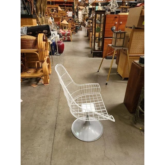 Vintage Mid-Century Bertoia Style Wire Diamond Lounge by Thinline, Set of 4 - 5