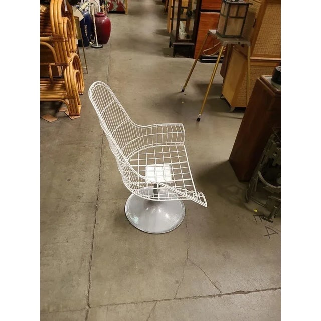 Vintage Mid-Century Bertoia Style Wire Diamond Lounge by Thinline, Set of 4 - 7