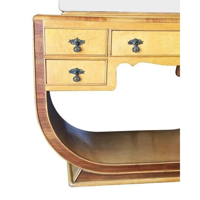 1930s French Art Deco Birds Eye Maple Vanity - 8