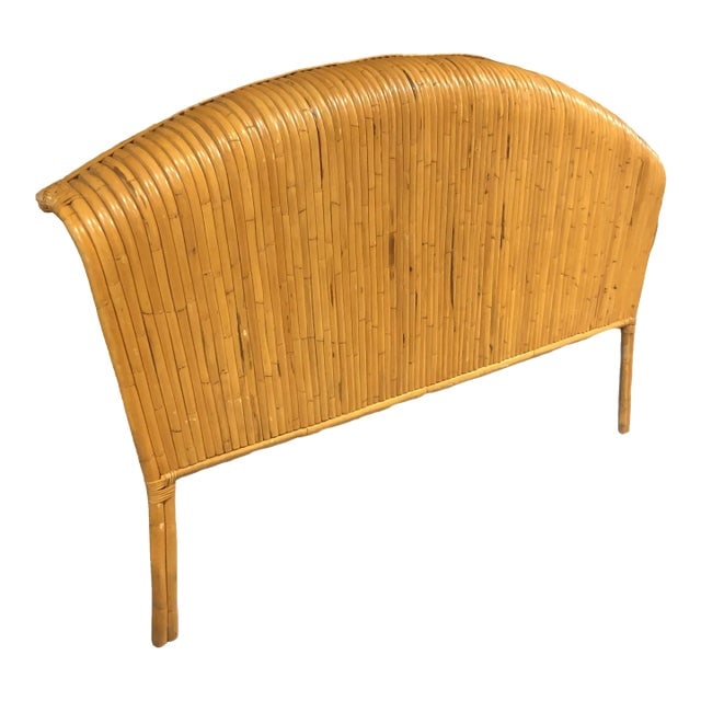 Restored Rattan Paul Frankl Fanback King Size Headboard (1 of 5)