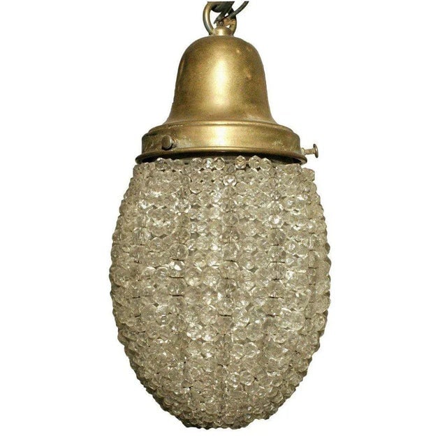 Belle Epoque Electric Scrolling Brass & Crystal Sconce W/ Beaded Light Shade, 2 Available - 2