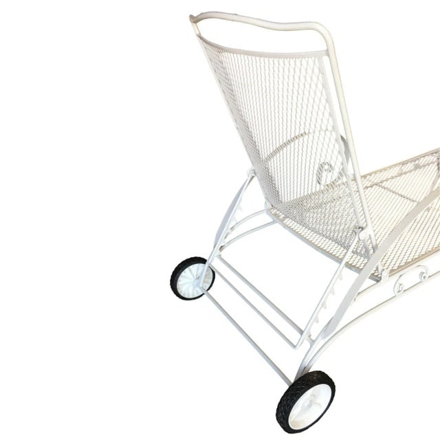Mid-Century Iron Mesh Outdoor/Patio Chaise Lounge by Woodard, 2 Available - 6