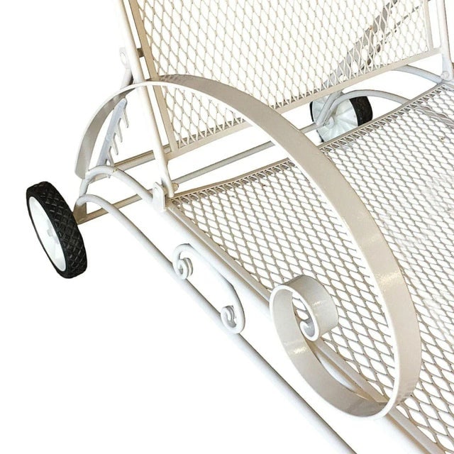 Mid-Century Iron Mesh Outdoor/Patio Chaise Lounge by Woodard, 2 Available - 7