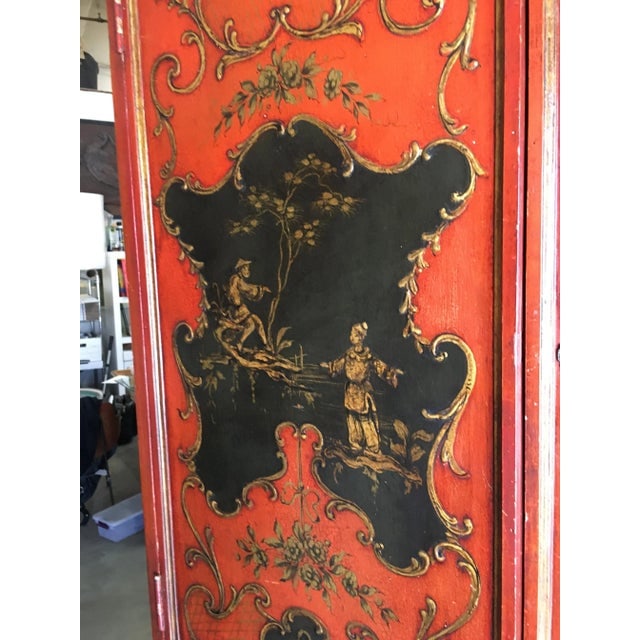 Hollywood Regency Secretary Desk Secretaire Bookcase W/ Chinese Motif - 5