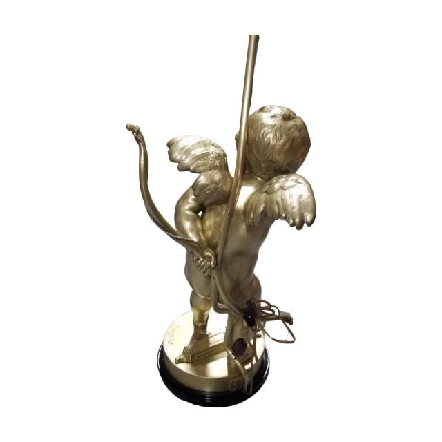Restored Cherub Sculpture "Le Petit Malin" by Benoit Rougelet Converted Lamp - 3