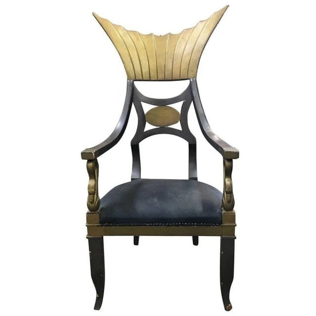 1934 Cleopatra Prop Egyptian Throne Chair Used by Claudette Colbert - 2