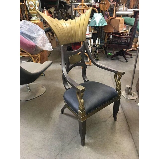 1934 Cleopatra Prop Egyptian Throne Chair Used by Claudette Colbert - 6