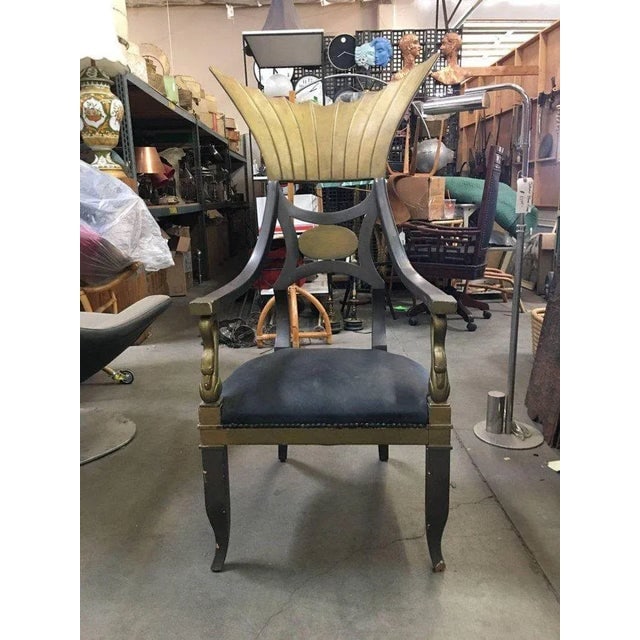 1934 Cleopatra Prop Egyptian Throne Chair Used by Claudette Colbert - 7