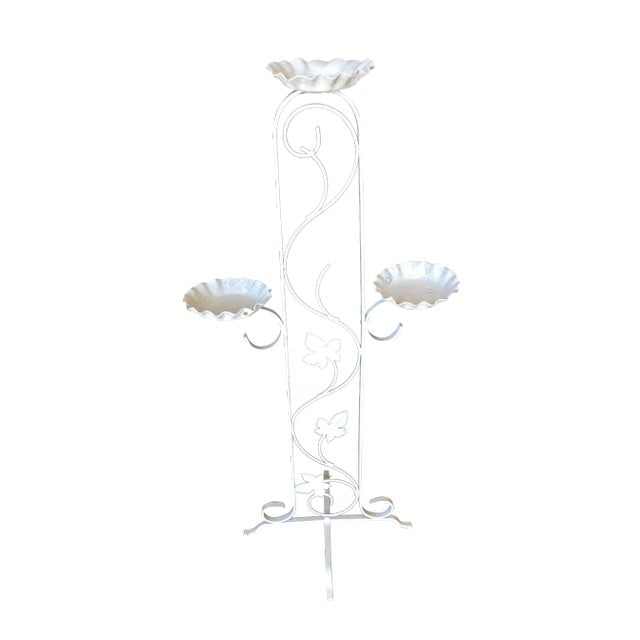 Three Tier Outdoor/Patio Plant Stand With Scrolling Pattern (1 of 7)