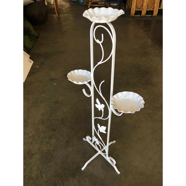 Three Tier Outdoor/Patio Plant Stand With Scrolling Pattern - 3