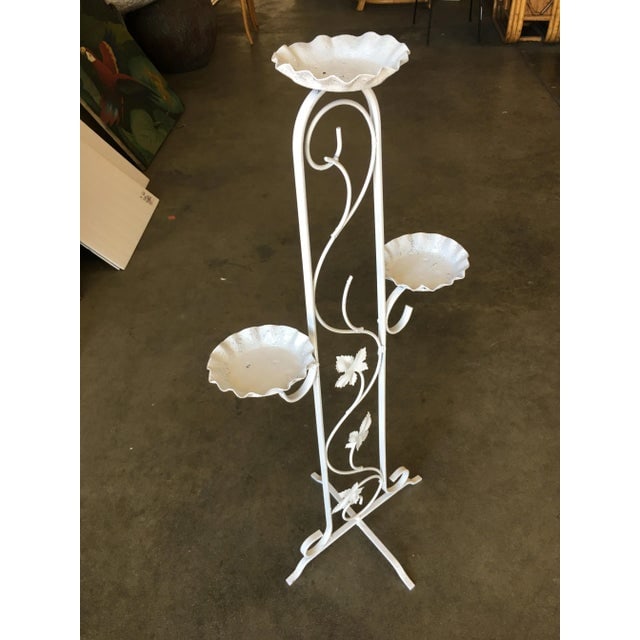 Three Tier Outdoor/Patio Plant Stand With Scrolling Pattern - 5