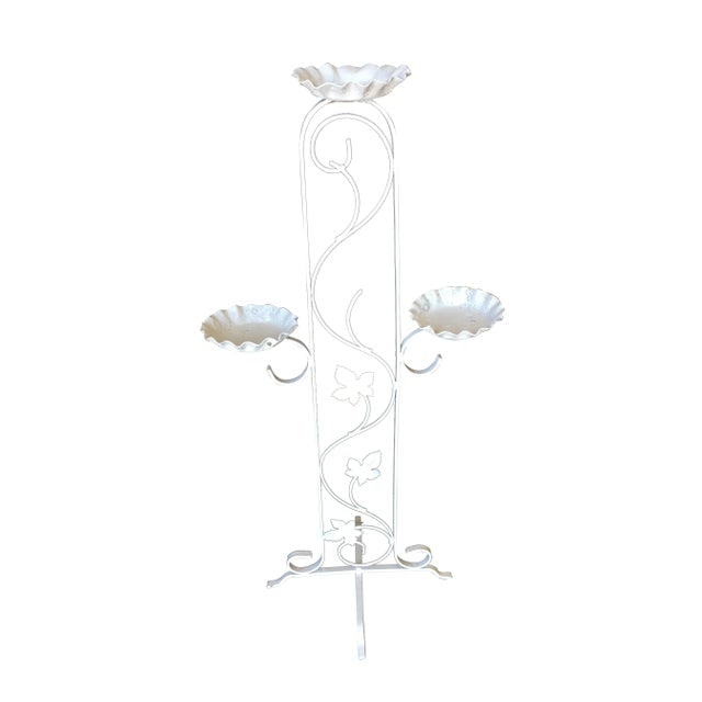 Three Tier Outdoor/Patio Plant Stand With Scrolling Pattern - 7
