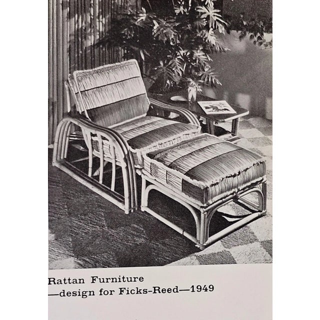 Restored 4-Strand Staple Arm Rattan Lounge Chair by Paul Laszlo - 8