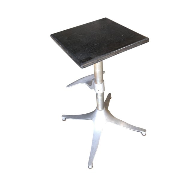 1950s Custom Repurposed Mid Century Bar Stool with Teak Seat - a Pair - 3
