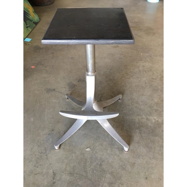 1950s Custom Repurposed Mid Century Bar Stool with Teak Seat - a Pair - 4