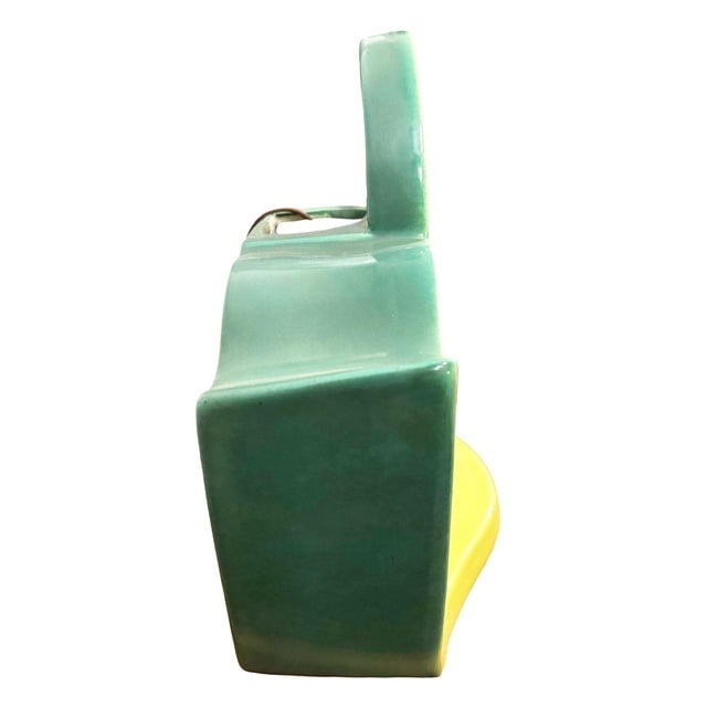 1950s Mid-Century Modern Green Ceramic Jumping Deer Mantle Tv Lamp by Shawnee Art Pottery - 4