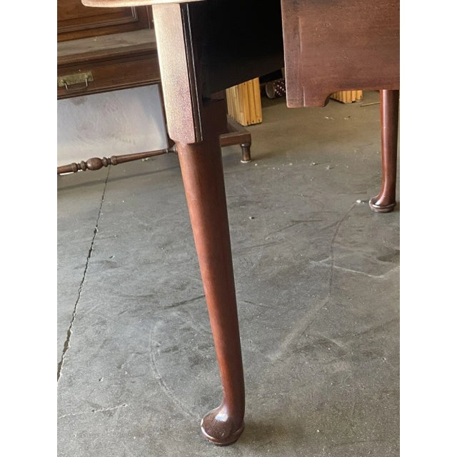 Late Victorian French Drop-Leaf Oak Dining Table - 8