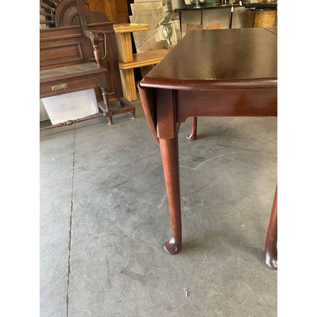 Late Victorian French Drop-Leaf Oak Dining Table - 9