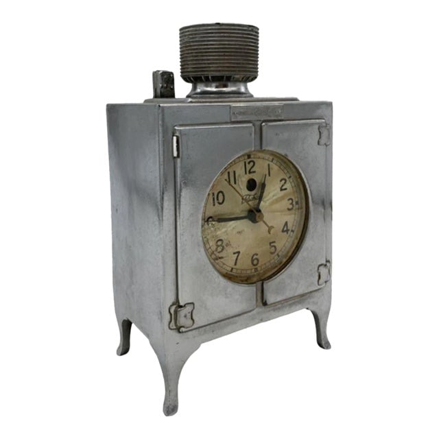 Chrome General Electric Monitor Top Refrigerator Electric Clock 1928 (1 of 8)