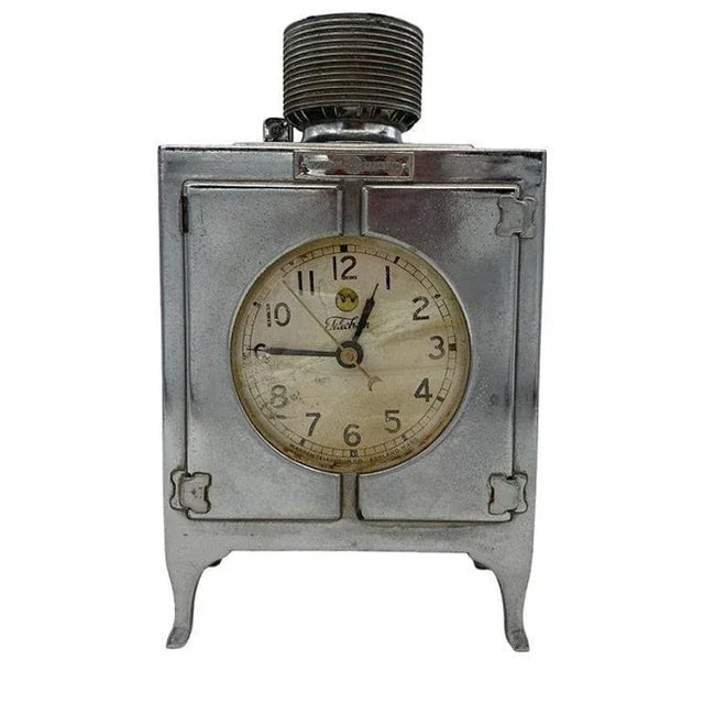 Chrome General Electric Monitor Top Refrigerator Electric Clock 1928 - 2