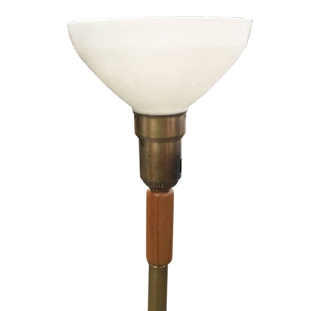 Heifetz Style Hand-Carved Torchiere Floor Lamp - 3