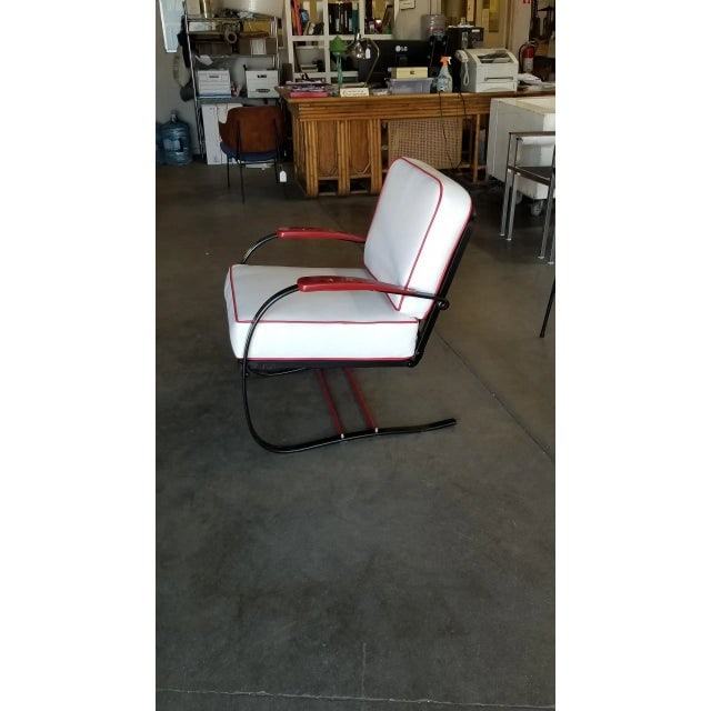 Wolfgang Hoffmann Custom Red and Black Springer Recliner Chair for Howell - 2
