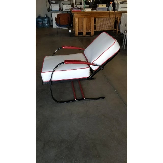Wolfgang Hoffmann Custom Red and Black Springer Recliner Chair for Howell - 4
