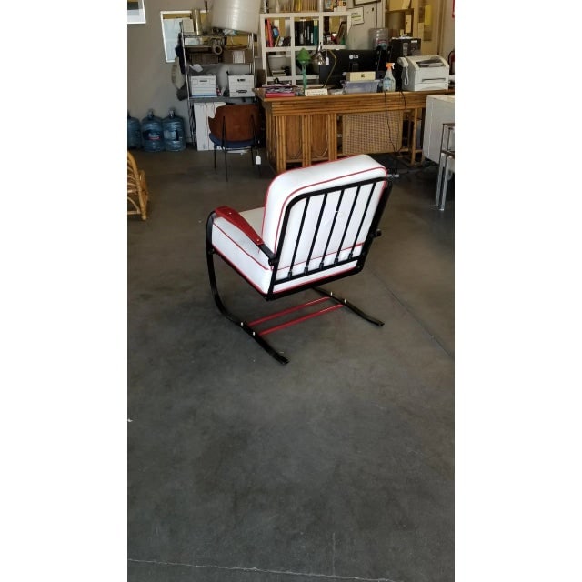 Wolfgang Hoffmann Custom Red and Black Springer Recliner Chair for Howell - 5
