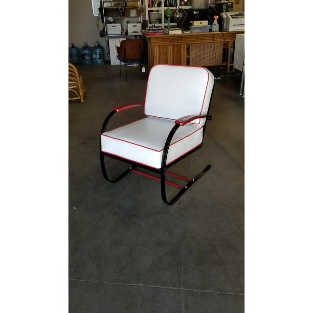 Wolfgang Hoffmann Custom Red and Black Springer Recliner Chair for Howell - 6